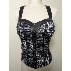 OhYes Corset Top Animal Print Romantic, Coquette, Rockabilly  Sz M